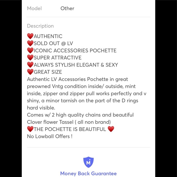 ❌❌SOLD❌❌ 💙AUTH💯LV POCHETTE SOLD OUT@LV FAB💙 - Picture 14 of 14